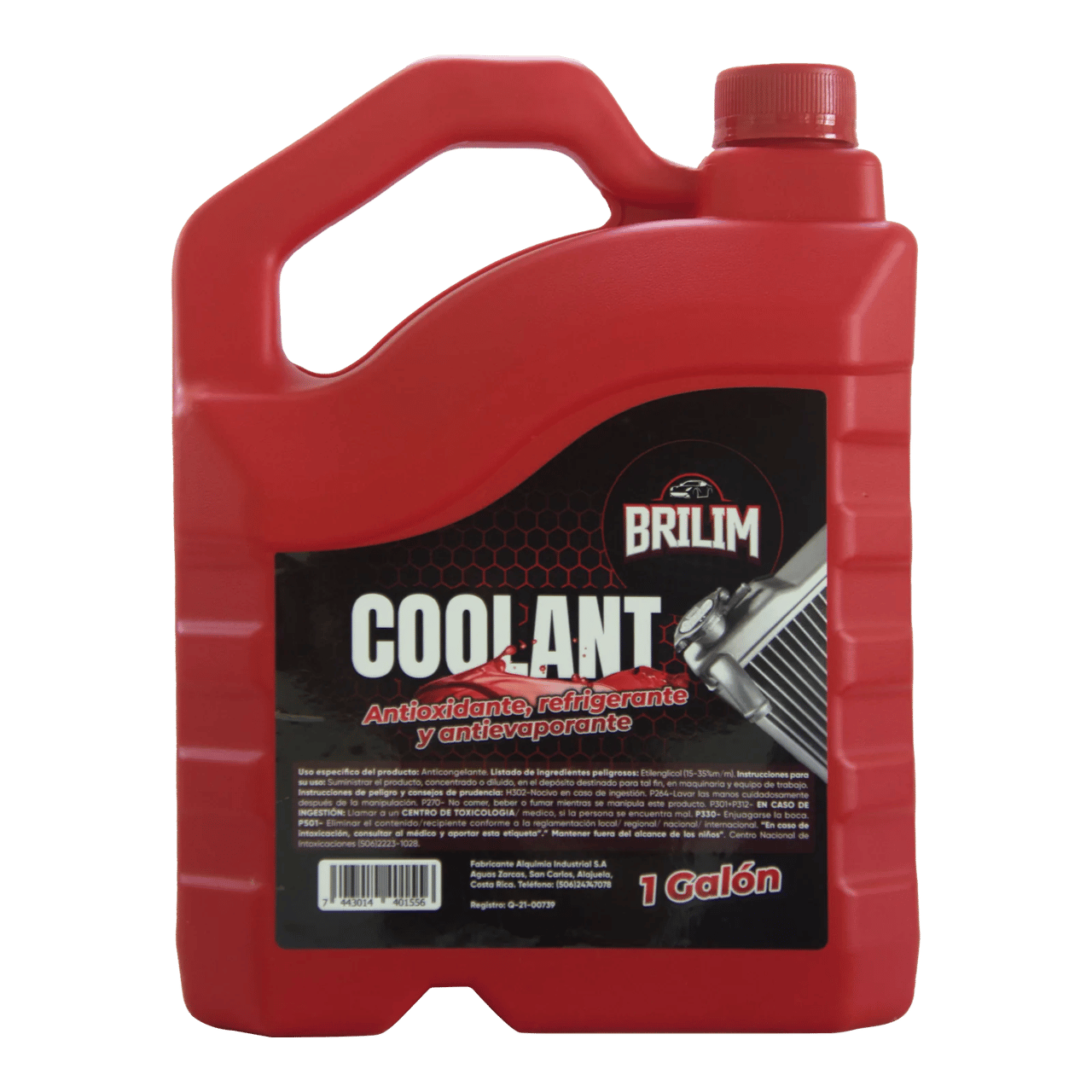 Brilim Coolant - Refrigerante anticongelante para el sistema de enfriamiento del motor, con acción antioxidante y antievaporante.