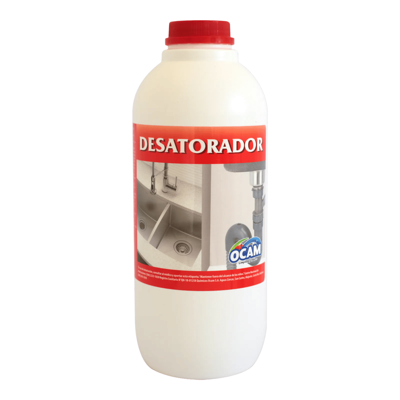 Desatorador - Producto químico de alta potencia para desatascar tuberías y desagües obstruidos de manera rápida y efectiva.