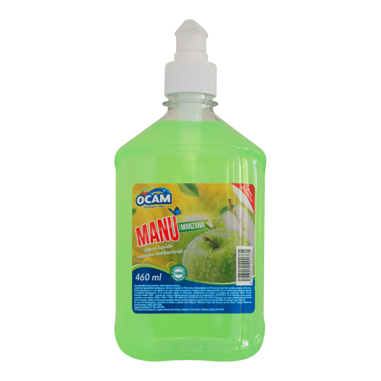 Manu Jabón para Manos - Jabón líquido antibacterial de uso industrial y doméstico con componentes yodados que generan gran espuma.