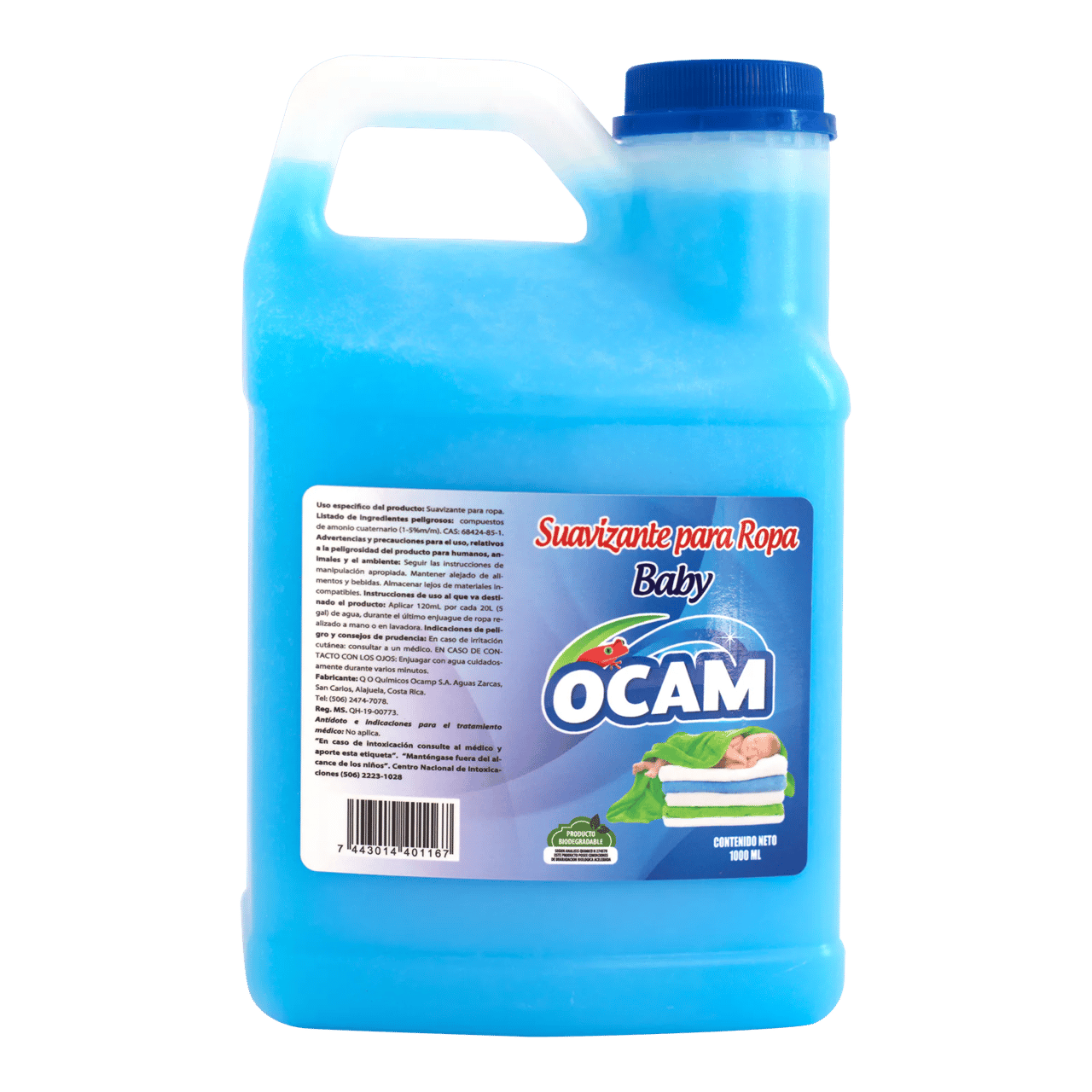 Suavizante OCAM Baby - Suavizante especial para ropa de bebé, hipoalergénico y con fragancia suave que cuida la piel sensible.